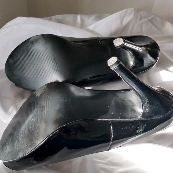 DIBA LONDON WOMEN'S PATENT LEATHER STILLETTO HIGH HEEL SHOES SIZE 9.5 - Picture 4 of 8